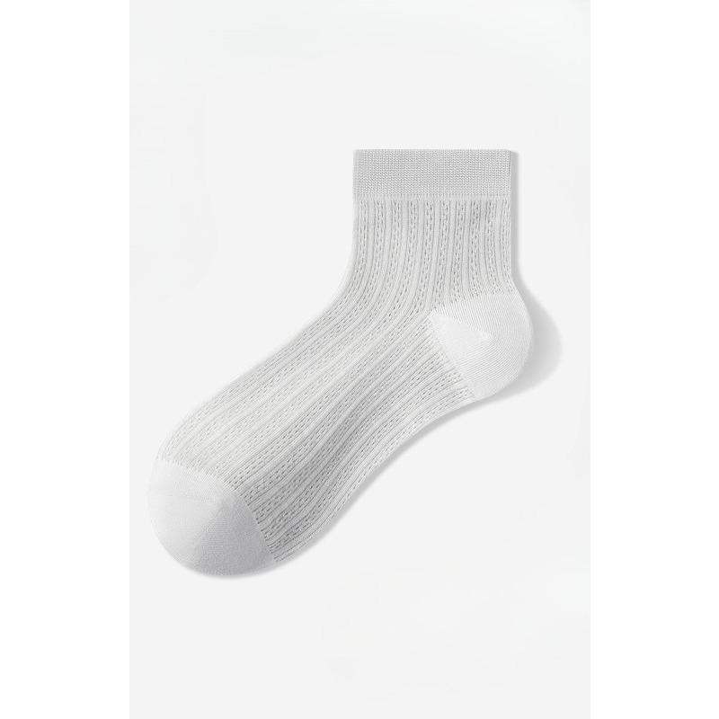 Silk Stockings for Summer Women - Thin Style, Breathable Mesh, Antibacterial, Cool Feeling Short Socks, Cotton-free Cotton Fabric