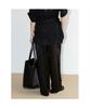 THE APERTURE Straight Satin Pants Black (Ta6721A025)