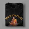 Men Walk for Peace Monks with Aloka Dog  T Shirt  Cotton Clothing Humorous Short Sleeve O Neck Tees Original TShirts