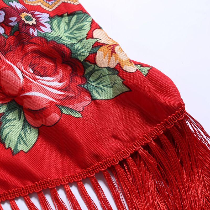 Vintage İşlemeli Polyester Eşarp - Dışarı Çıkmak İçin Nefes Alabilen Dekoratif Şal, Narin İşleme İşçiliğiyle Rüzgar Geçirmez