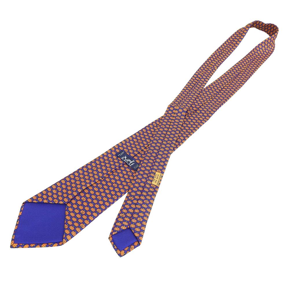Pristine HERMES tie Pumpkin Pattern silk mens Used