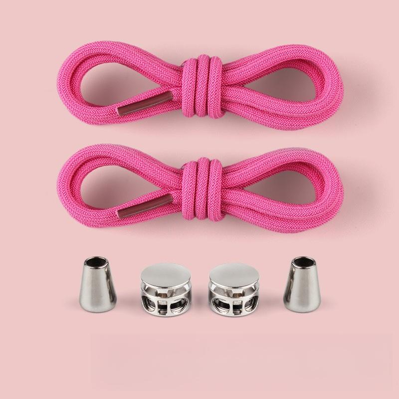 1 Paar Robuste Metall Runde Elastische Schnürsenkel ohne Binden, Hohe Elastizität für einfaches An- und Ausziehen, Verstellbare Passform für Stiefel, Schuhzubehör