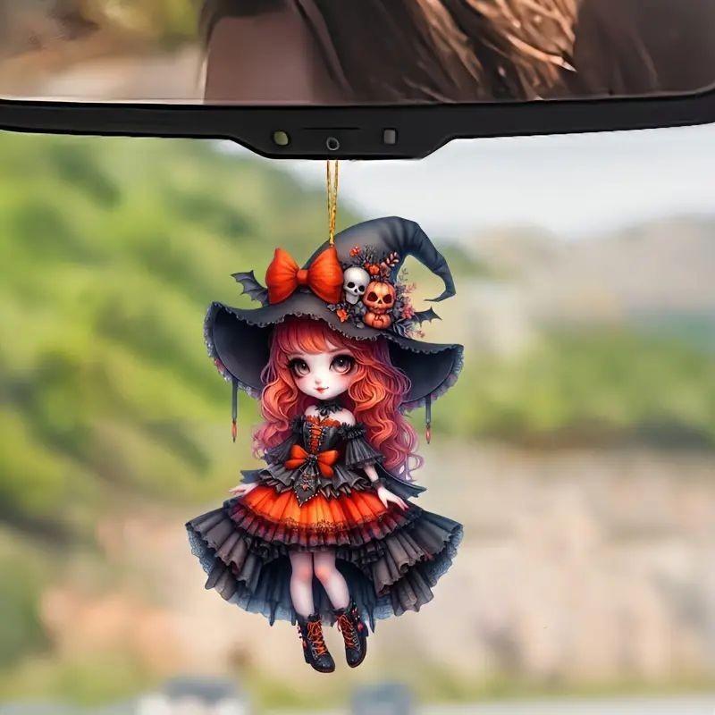 Acrylic Car Halloween Hanging Girl Pendant Auto Interior Driving Accessories