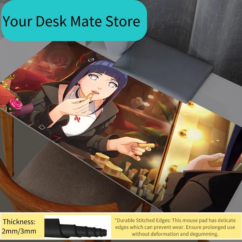 Naruto Hyuuga Hinata Large Mouse Pad Pc Speed for E-sports Players Laptop Computer Keyboard  Desk Mat Xxl Mousepad