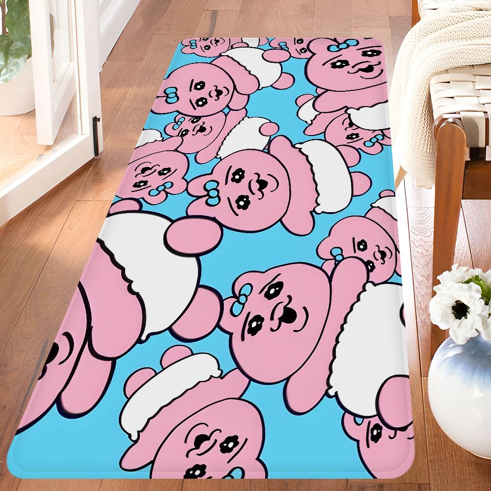 O-Opanchu U-Usagi Cartoon Cute Kitchen Mat Kids Room Bedroom Decoration Balcony Anti-Slip Doormat Living Room Alfombra 40x60cm