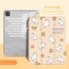 For iPad 2022 Gen10 10.9 Air4 Air5 10.9 Pro11 Pro12.9 Mini6/5/4 with Pencil Holder New High Quality Cute Floral Bunny Pattern iPad Tri-fold Flip Case