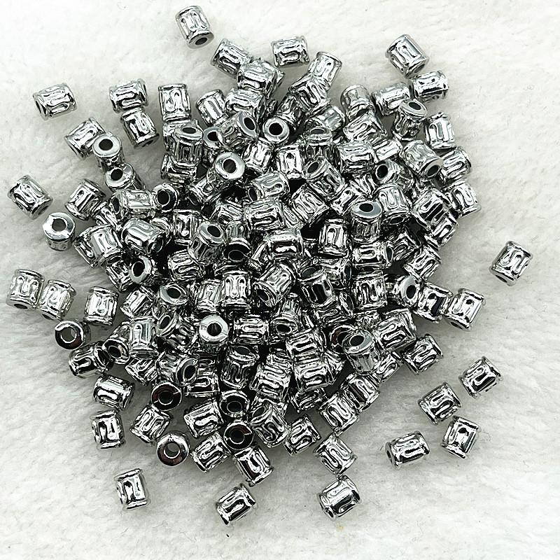 100pcs/lot 6x5mm CCB Cylinder-shaped Spacer Beads for Jewelry Making DIY Handmade Accessories