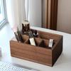 Schwarznuss Multifunktionale Aufbewahrungsbox Massivholz Wohnzimmer Fernbedienung Schreibtisch Aufbewahrungsbox Kosmetik Organizer Box