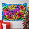 Colorful Tropical Flowers Pattern Wall Hanging Tapestry Decorative Tapestry Home Decor for Bedroom and Living Room