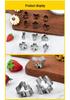 Stainless Steel Easter Cookie Cutters Set - Rabbit, Egg, Shamrock Shapes