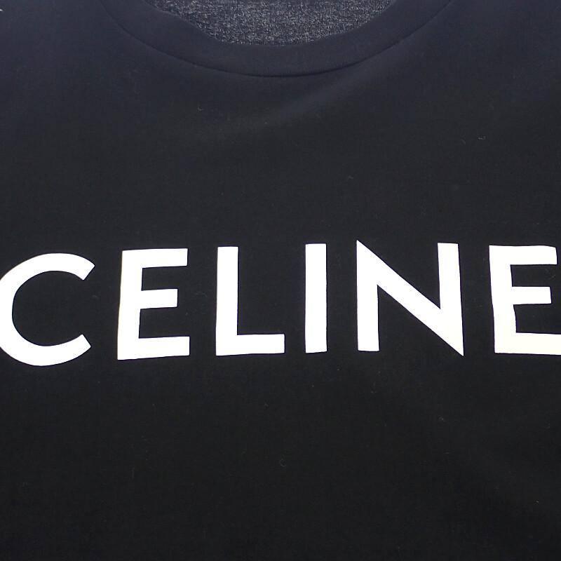 CELINE  2X761501F S Short Sleeve T-shirt Black Cotton Women