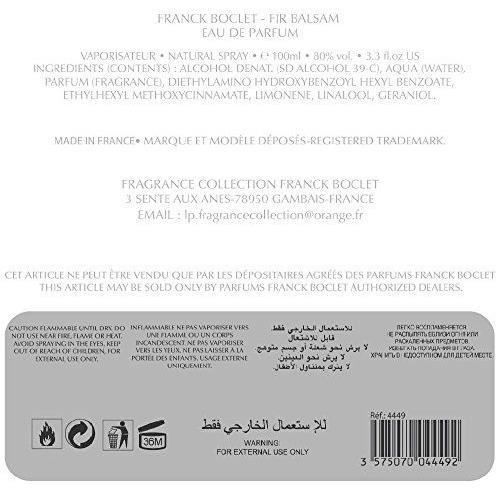 FRANCK BOCLET Eau de Parfum Fir Balsam, 100 ml