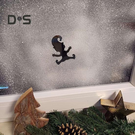 Gnome Templates Set Wooden Gnome Footprints Stencil Dwarf Silhouette Stencil for Christmas Window Floor Decor