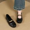 Chaussures simples de ballet Mary Jane rétro françaises pour femmes printemps et été 2025, nouvelles à bout rond, à bride unique à bouche basse, chaussures de grand-mère