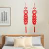 Vietnamese Lunar New Year Decoration Couplets New Year Red Knot Tassel Couplets Ornaments Spring Wall Ornaments for Asian Lunar
