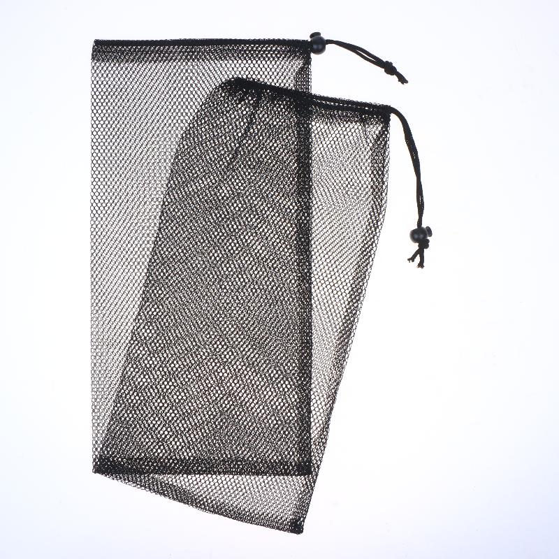 2Pcs Mesh Drawstring Storage Bag Breathable Durable Fabric Multi Purpose Home Travel For Sports Gear Swim Supplies Travel Use