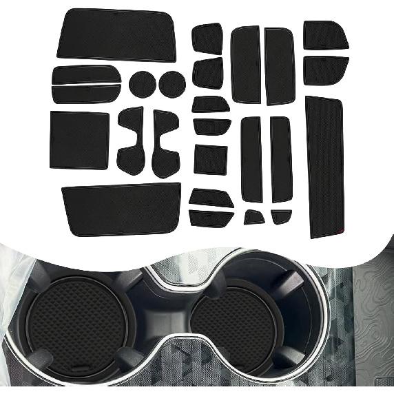 YEE PIN for Kia Seltos Center Console Liner Door Gate Slot Mats Door Mats Fit for 2021-2024 2025 Kia Seltos 2026 Accessories LX/S/EX/Nightfall