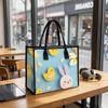  Cute Easter Bunny Chick Print Tote Bag Fashion Casual Daily Portable Large Capacity Shopping Handbag