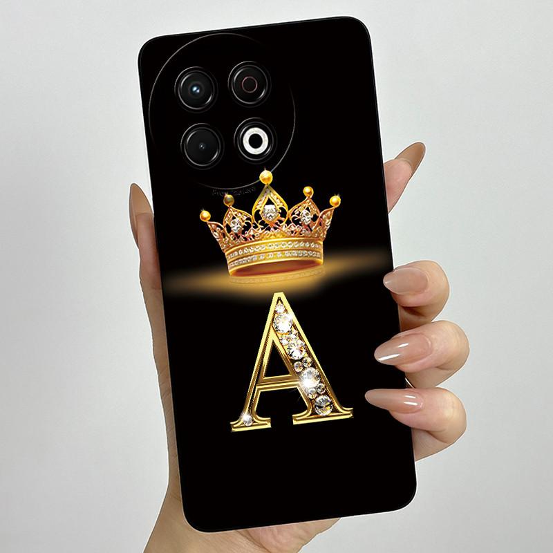For Tecno Spark 30 Pro 4G KL7 Case Crown Letters Camera Protection Shockproof Anti-Fingerprint Cover For Tecno Spark30 Pro Coque