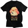 Don't Duck With Me Lustiges Enten T-Shirt Unisex Damen Kurzarm T-Shirts Lässige Tee Tops Reine Baumwolle Locker Übergröße Kleidung