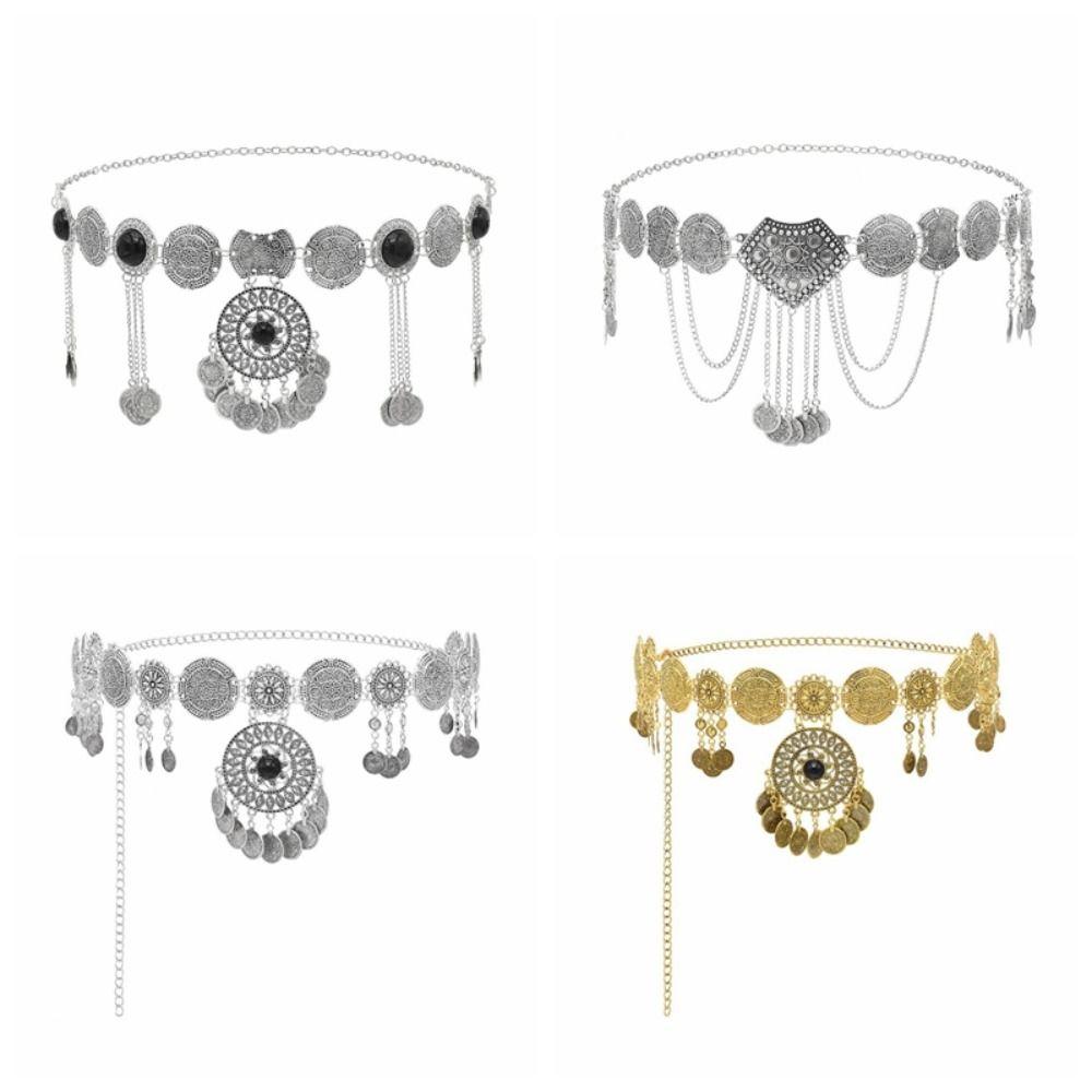 Metal Ethnic Style Belt Pendant Body Chain Versatile Tassel Belly Chain Festive