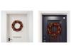 Handmade Christmas Wreath with Red Berries & Green Leaves on Steel Ring for Door Decoration