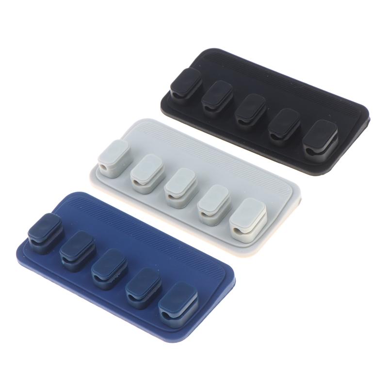 Magnetic Cable Organizer Silicone Cord Holder Detachable Wire Management Clip For Desktop Office Car Interior Cable Arrangement