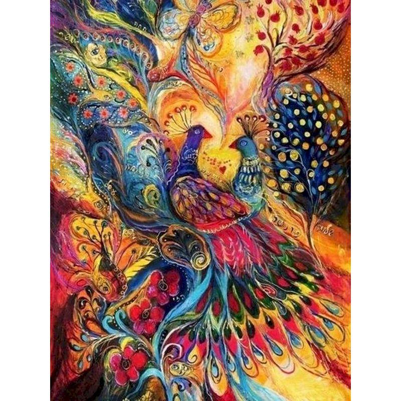 5D DIY diamantová malba Abstraktní květiny Plné kulaté diamantové vyšívání Obrazy Příslušenství Štrasový obrázek