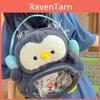 Plush Penguin Cartoon Backpack For Daily Use With Breathable Material And Zip Closure