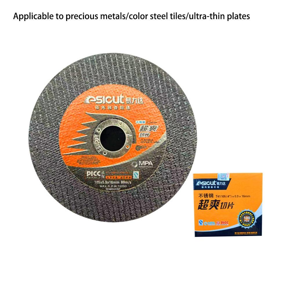 10pcs Stainless Steel Tile Cutting Discs Ultra Fine Double Mesh Angle Grinder Discs Wear-resistance Resin Metal Cutting Disc