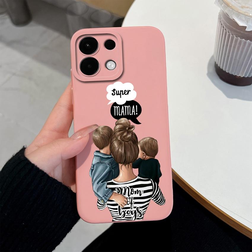 För Oppo Realme 5 6 7 8 9 10 Pro Plus K12 A5 A5X Telefonskal Söta Flicka Mönster Flytande Silikon Avancerat Anti-Slip Skyddsskal För Oppo Hölje