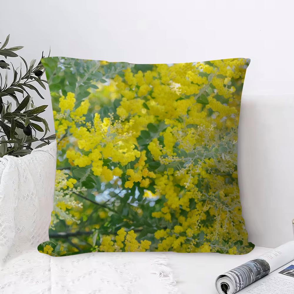 Cushion Cover Anti-dustmite Pillowcase Invisible Zipper Silky Short Plush Sofa Cushion Cover ZARA