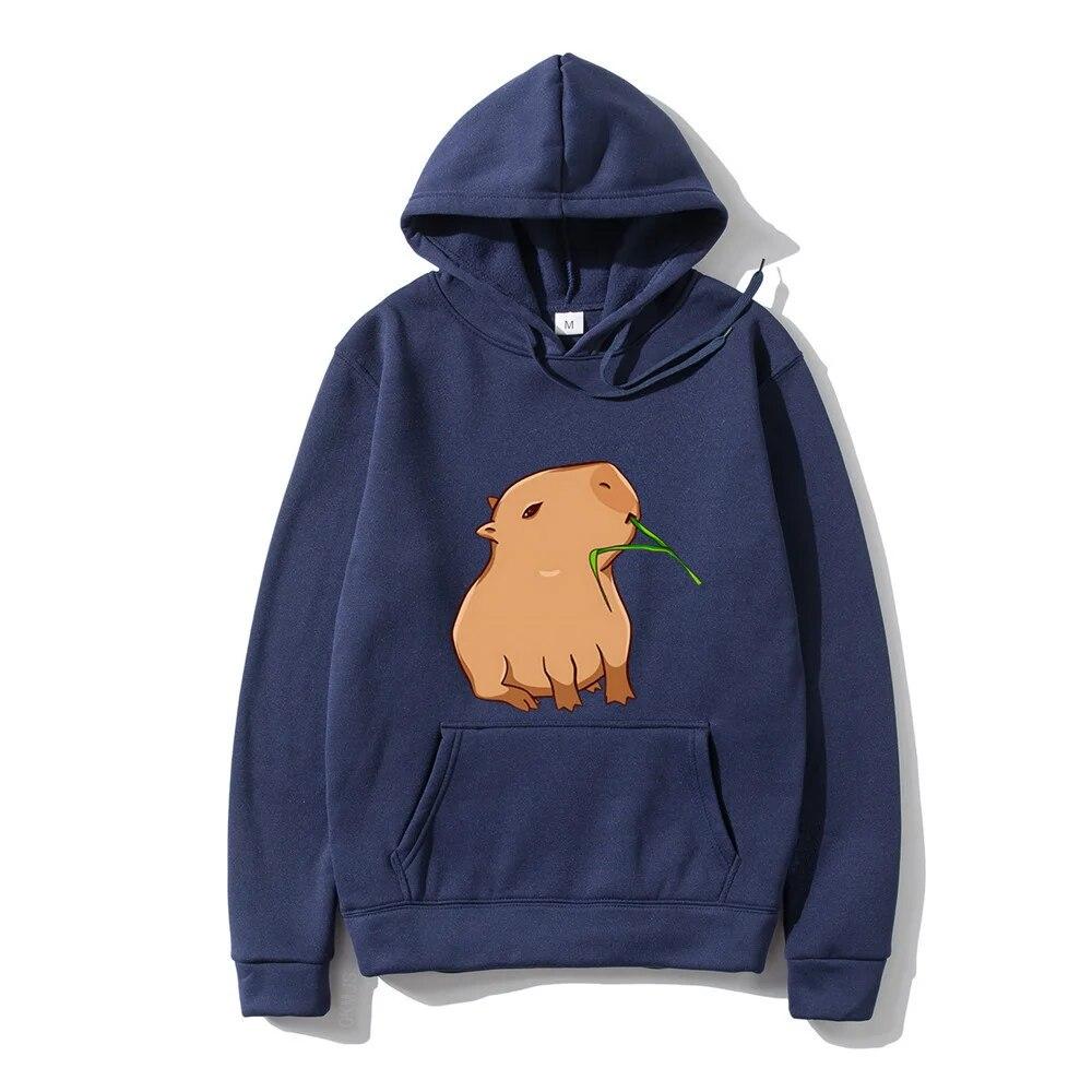 Funny Capybara Print Unisex's Hoodies Kawaii Cartoon Tops Sweatshirt for Girls Unisex Fashion Harajuku Graphic Hooded Pullovers