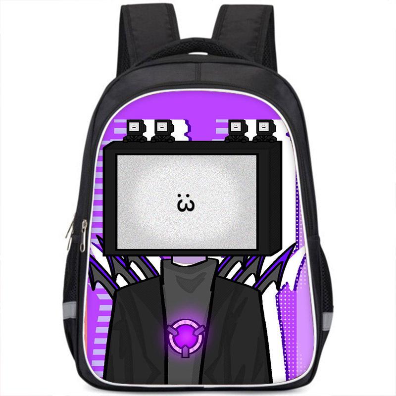 Skibiditoilet Titan Cameraman TV Man Anime Dessin Animé Sac à Dos