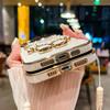 Adapted to Galaxy A15 5G white silicone anti-drop phone case with lanyard hidden 6D astronaut bracket