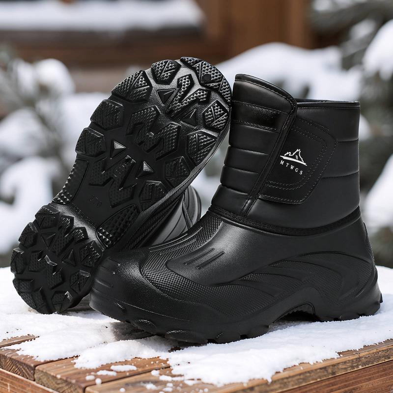 Cotton shoes women's shoes, winter waterproof and non-slip snow boots, piled and thickened one-pedal outdoor casual cotton boots