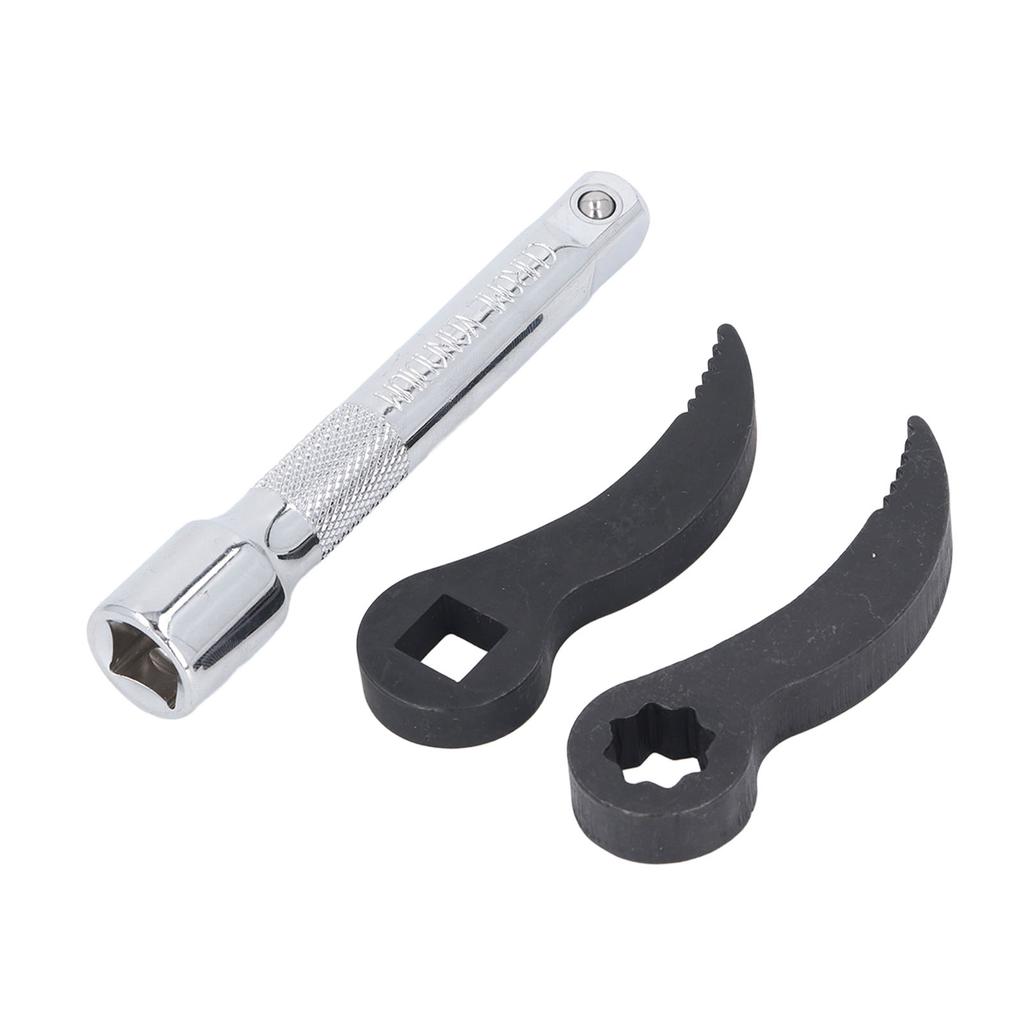3 Pcs Set Pry Bar Wrench Adapter 1/2 Inch Drive Crowbar Adapter Head Tools with Extension Rod