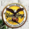 Vintage Metal Poster Wall Decor Yuengling Beer Sign Round Tin Sign for Bar