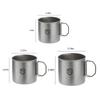 Titanium Purification Water Cup Anti-Mold Antibacterial Drinking Mug with Foldable Handle for Outdoor Beer Coffee Cold Drinks