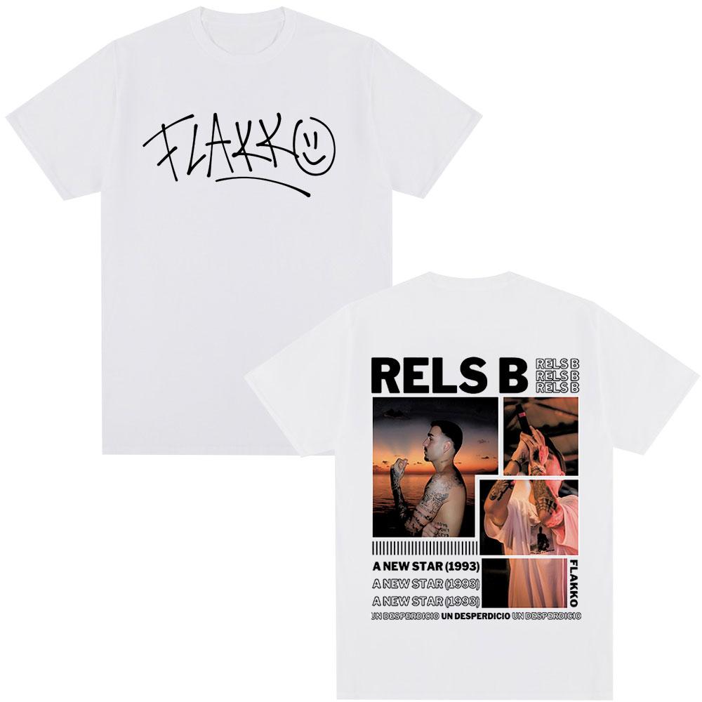 Rapper Rels B A New Star Album Merch T-shirt Unisex Women Clothing Fashion Hip Hop Tshirts High Quality Cotton T Shirts Streetwear