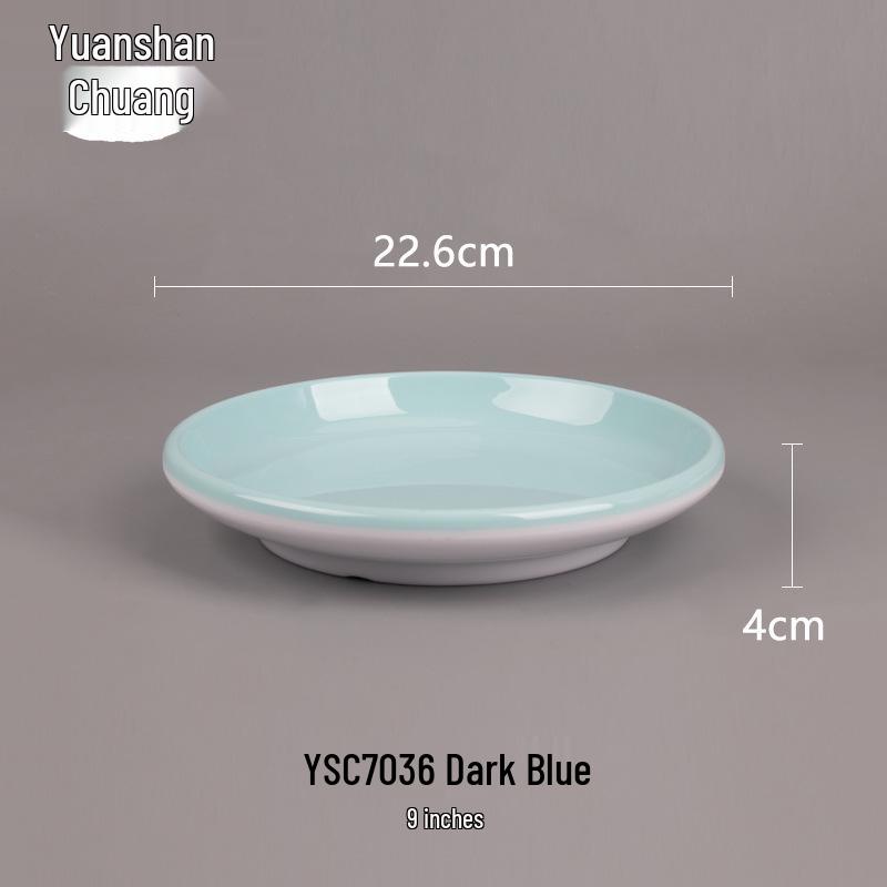 Creative Solid Color Melamine Plate – Faux Porcelain Round Tableware for Home or Hotel Use