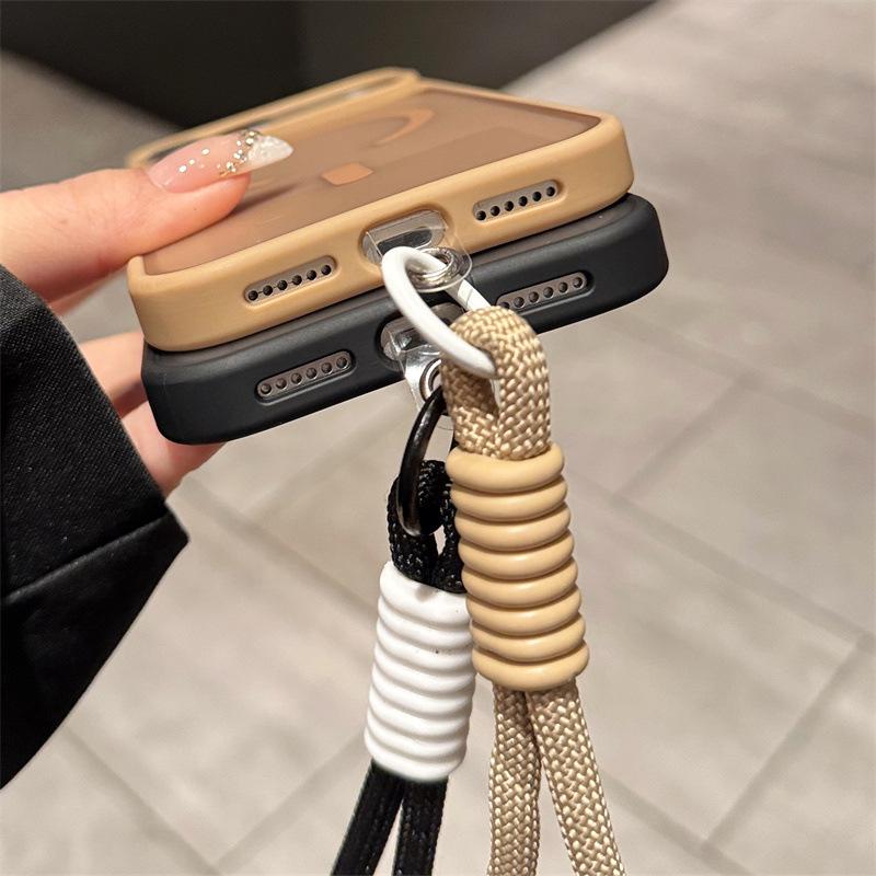 Frosted Magnetic iPhone 17 Pro Case with Lanyard, Compatible with iPhone 11/12/16/17