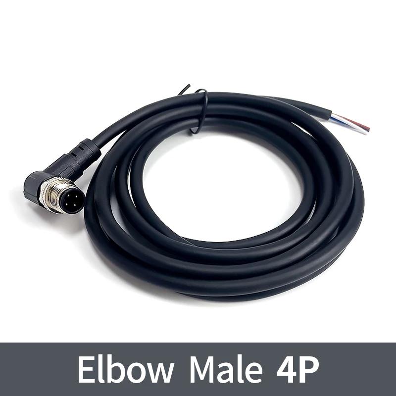 2metrový konektor senzoru M12, vodotěsný kabel, samec a samice, 4,5/8, 12pinový PVC, integrovaný vstřikovací konektor M12