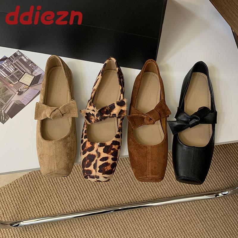 Fashion New Fashion Butterfly-Knot Women Flats With Shoes Female Shallow Footwear Slip On Ladies Flats Mary Janes Lolita Shoes