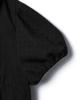 Tudument Short-Sleeve Blouse With Ruffled Collar_Black