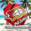 Custom Name Personalized Bayer 04 Leverkusen Print Umbrella, Auto Open Close, 8‑Rib Sturdy Frame, Commute Camping Hiking Use, Birthday Gift