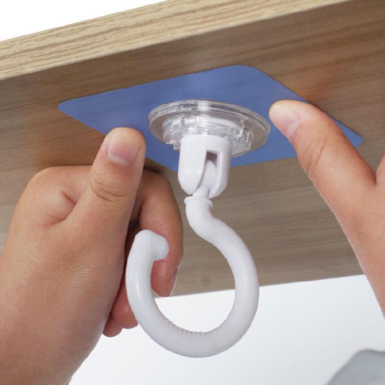 Selbstklebende Haken 10 Stück/Set 360° drehbar Schlafzimmer Büro Aufbewahrungshaken
