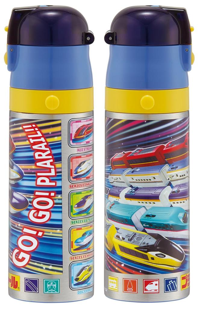 Skater Stainless Steel Water Bottle for Direct Lightweight and Plarail for Cooling Sports Water Kids, Drinking, 470ml, Child-Friendly, 25, Boys, Only,