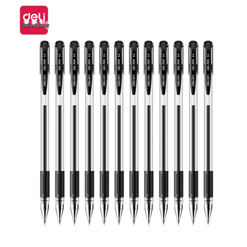 Deli 6600ES 0.5mm Black Bullet Tip Gel Pen