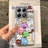 Cartoon Cat Love Heart Girls Women Water Texture Case For Xiaomi 14T 13T Pro 14Tpro 11 Lite 5G NE Shockproof Bumper Fundas Cover